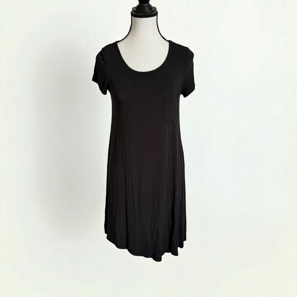 Mossimo Supply Co. Black Short Sleeve Tee Shirt Dress Size XS - Picture 1 of 7